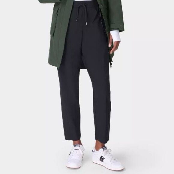 SWEATY BETTYWinter Explorer Pants Black Lounge Ankle Cropped Pull-onXL